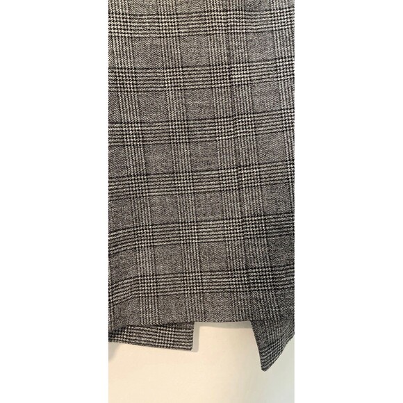 H & M Double Breasted Blazer Loose Fit Checked Grey Black Womens  Size 2 Lined - Picture 12 of 12